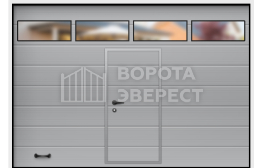 Ворота подъемные с дверью 2500×2250 ВЭ-3388